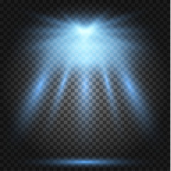 Glowing lights effect, flare, explosion and stars