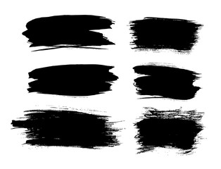 Brush lines set. Vector illustration