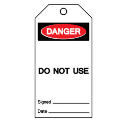 Danger Do Not Use Tag Symbol Sign,Vector Illustration, Isolate On White Background Label. EPS10