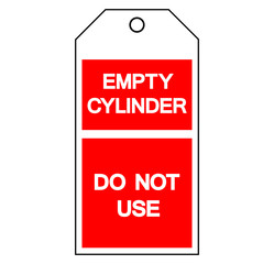 Empty Cylinder Do Not Use Tag Symbol Sign,Vector Illustration, Isolate On White Background Label . EPS10