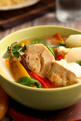 Chicken in Spiced Tamarind Broth. Sinampalukang Manok from Phillippines.