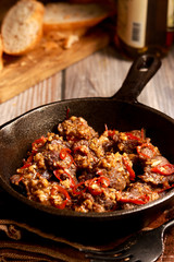 Very good Beef Tenderloin in Garlic. Gambas al Ajillo from Philippines.