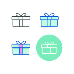 Modern Gift Icons for electronic commerce store shopping business internet company with high end look