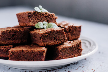 Chocolate Brownie Cake close up