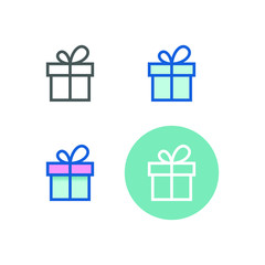 Modern Gift Icons for electronic commerce store shopping business internet company with high end look