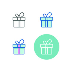 Modern Gift Icons for electronic commerce store shopping business internet company with high end look