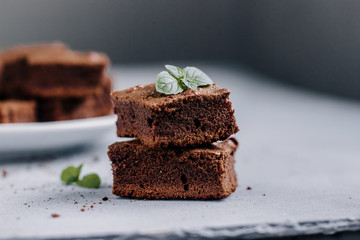 Chocolate Brownie Cake close up