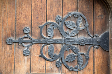 Wooden Door Design, Gloucester Cathedral; England