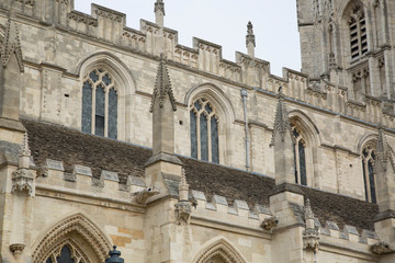 Facade of Gloucester Cathedral; England