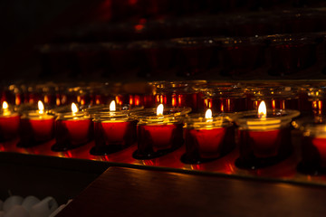 Candles on candelabre