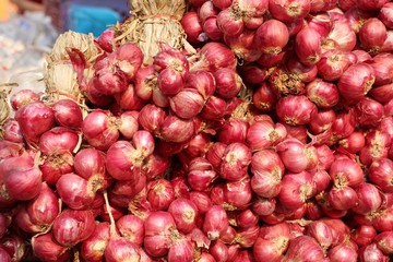 Shallots at the market