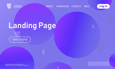 Landing page. Geometric background.