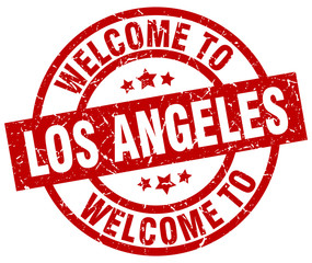 welcome to Los Angeles red stamp