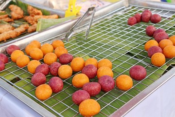 fried sweet potato at street food