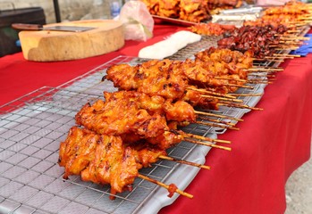 grilled chicken at street food