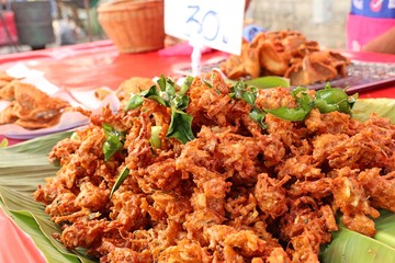 Fried fish cake at street food