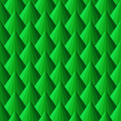 Seamless bright pattern with green triangles.
