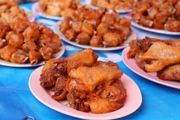Tasty chicken at street food