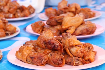 Tasty chicken at street food