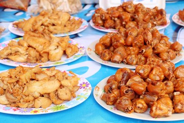 Tasty chicken at street food