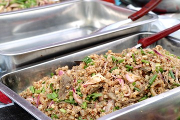 Thai spicy minced meat salad