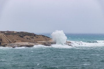 Valletta - View to the coast of Sliema