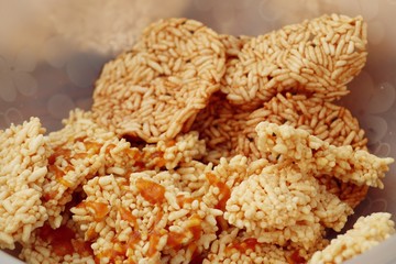 Thai crispy rice cracker