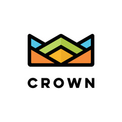 king crown royal queen logo design concept