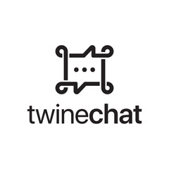 twine chat talk logo design concept
