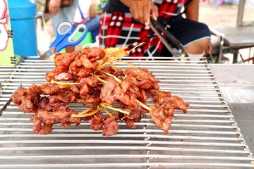 Fried pork at street food