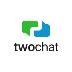 two chat logo design concept