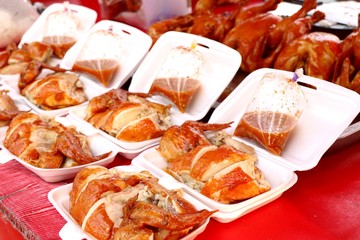 Tasty chicken at street food