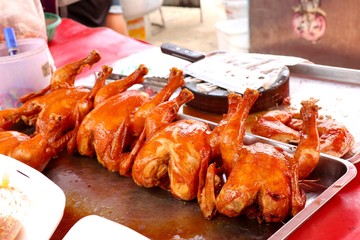 Tasty chicken at street food