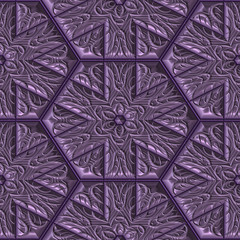 3d effekt - abstrakt hexagon  nahtlos muster