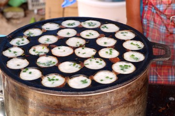 Coconut milk mix sugar and flour