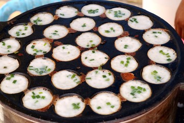 Coconut milk mix sugar and flour