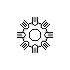 fork gear logo design concept