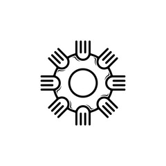 fork gear logo design concept