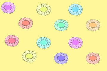 お花のカラフル壁紙