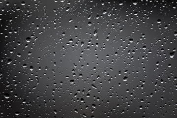 water drops on glass