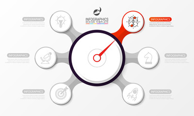 Infographic design template. Creative concept with 6 steps