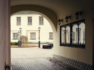 GRODNO, BELARUS - MARCH 18, 2019: Beautiful building in the city of Grodno..