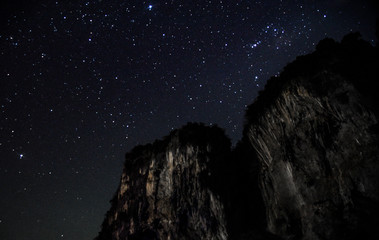 Night at Tonsai Beach in Thailand 