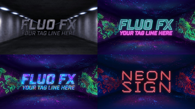 Neon and Fluorescent Graffiti Title