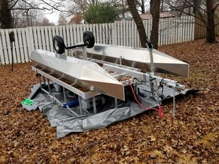 Pontoon boat tipped over