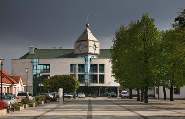 Fototapeta premium Townhouse at Market square in Lubartow. Lublin voivodeship. Poland