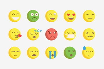 Emoji. Vector icons emoji. Expressionless emoji.