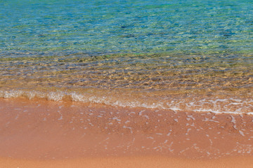 Soft wave of sea on sandy beach