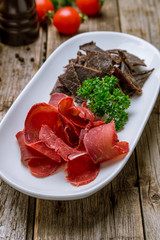 slicing of different meat