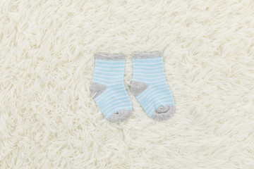 Baby socks isolated on white background